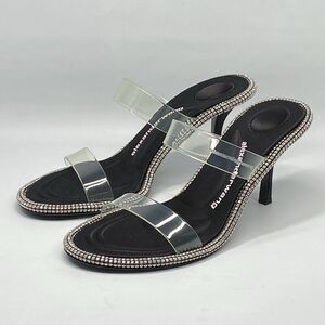 Alexander Wang Kira 85 Crystal Slide Sandals size 40